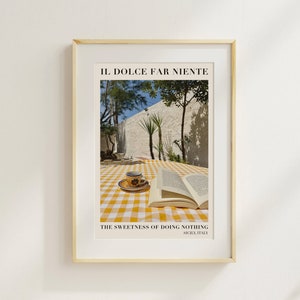 Il Dolce Far Niente, Italian Poster, Travel Photography Prints, Wall Decor La Dolce Vita Sicily Italy, Printable Art Poster Italy, Travel