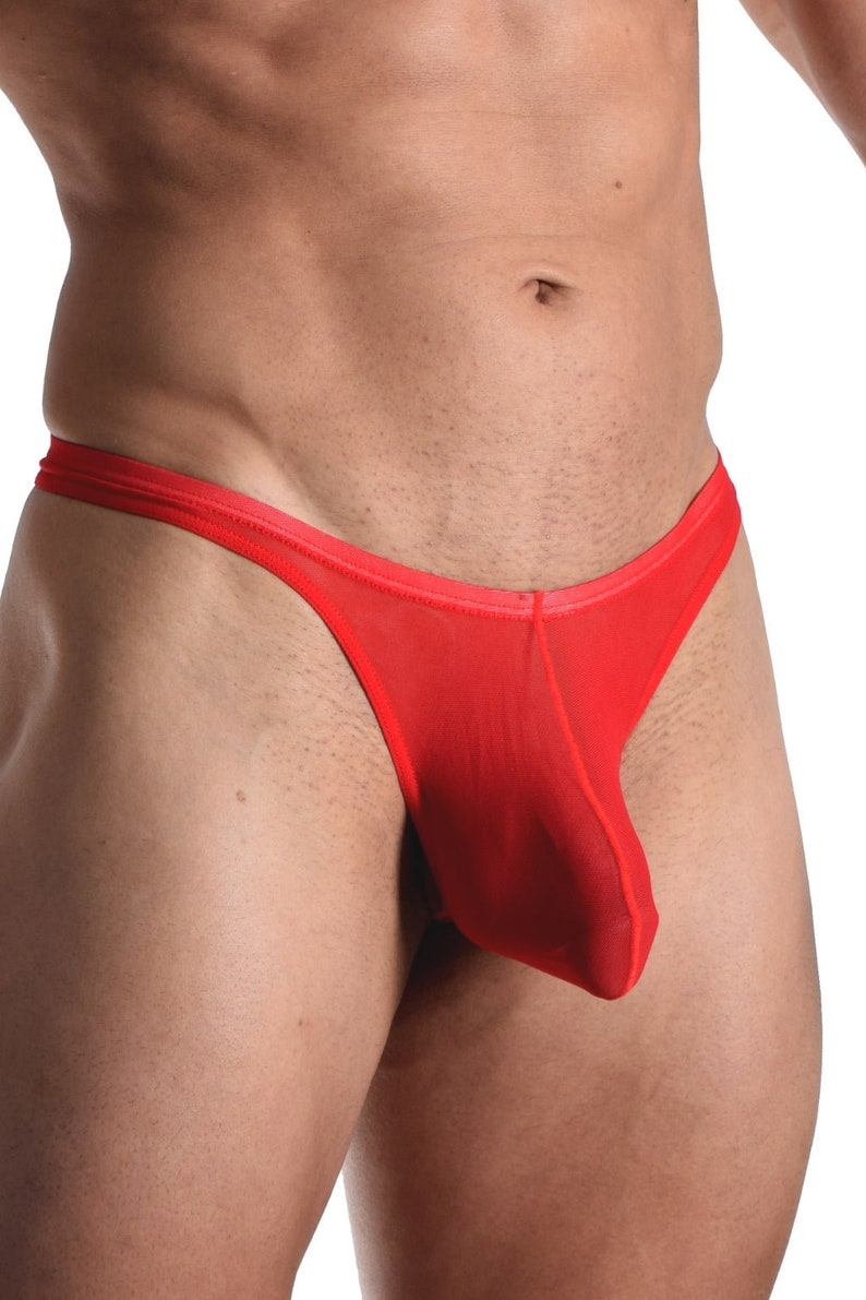 BfM Mens Sheer Net Thong Pouch Underwear