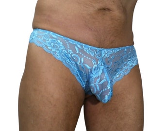 BfM Mens Lace Bulge Pouch Brazilian Brief Underwear