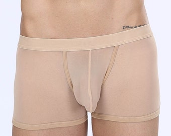 Manview Mens Sheer Net Boxer Lowrise Pouch Underwear