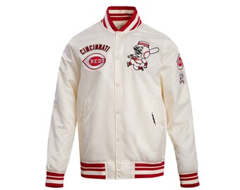 Cincinnati Reds Retro Varsity Jacke, Herren Pro Standard Cincinnati Retro Satin Jacke, Baseball Letterman Style Jacke, Geschenk für Ihn