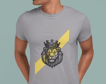 Men's T-shirt, Cotton T-shirt, Lion T-shirt, Design T-shirt, Summer T-shirt