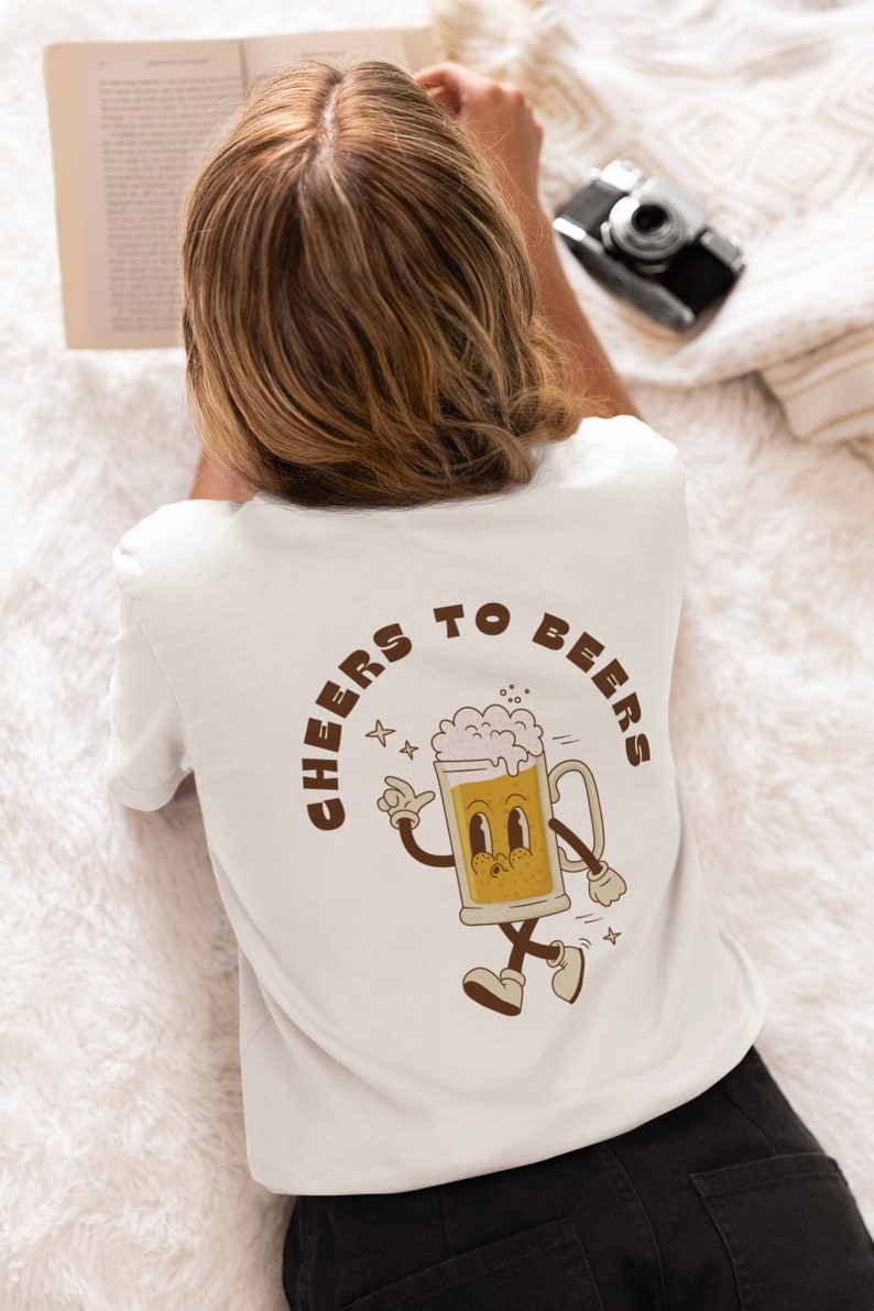 Women t-shirt, Beers T-shirt, Cotton t-shirt, Casual t-shirt, Summer Beach T-shirt zdjęcie 4