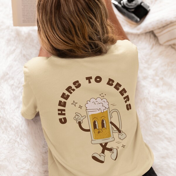 Women t-shirt, Beers T-shirt, Cotton t-shirt,  Casual t-shirt, Summer Beach T-shirt