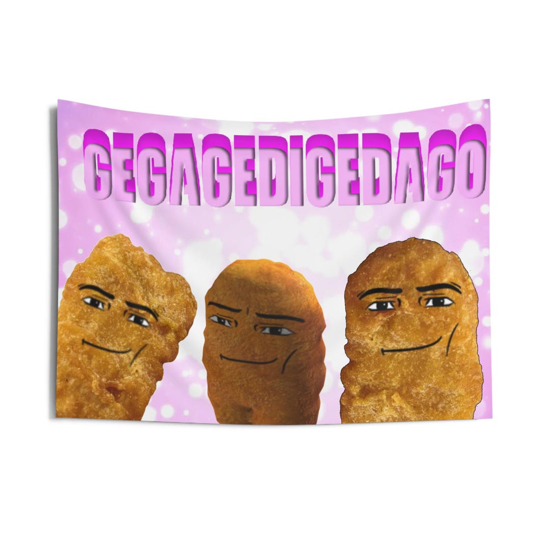 Gegagedigedago Nugget Brain Rot Banner - Etsy