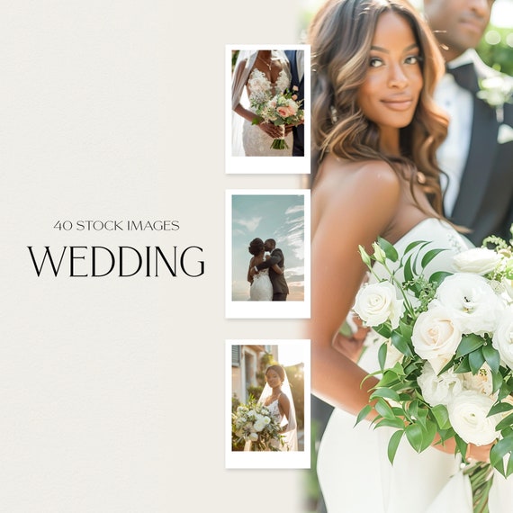 40 Wedding Stock Images, Wedding Couple, Midjourney AI Photos JPG, Social Media Stock Photos, Wedding Photography, Black Love, Melanin