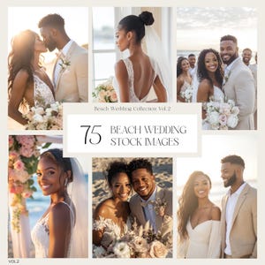 75 Beach Wedding Stock Images, AI Stock Images, Black Love, Melanin, Black Couples, Wedding Photography, AI Stock Photos, Bridal Stock Photo