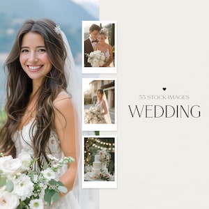 35 Wedding Stock Images, Social Media Marketing, Midjourney AI Photos, Photos for Instagram, Website, Branding & Email, Wedding Inspiration