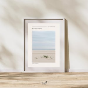 Vertical poster beach Magdalen Islands - Havre-Aubert Quebec - Nature wall art - Digital download to print - Plag