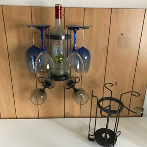 4or 6 Glass single bottle table top or wallmounted wine holder image 1