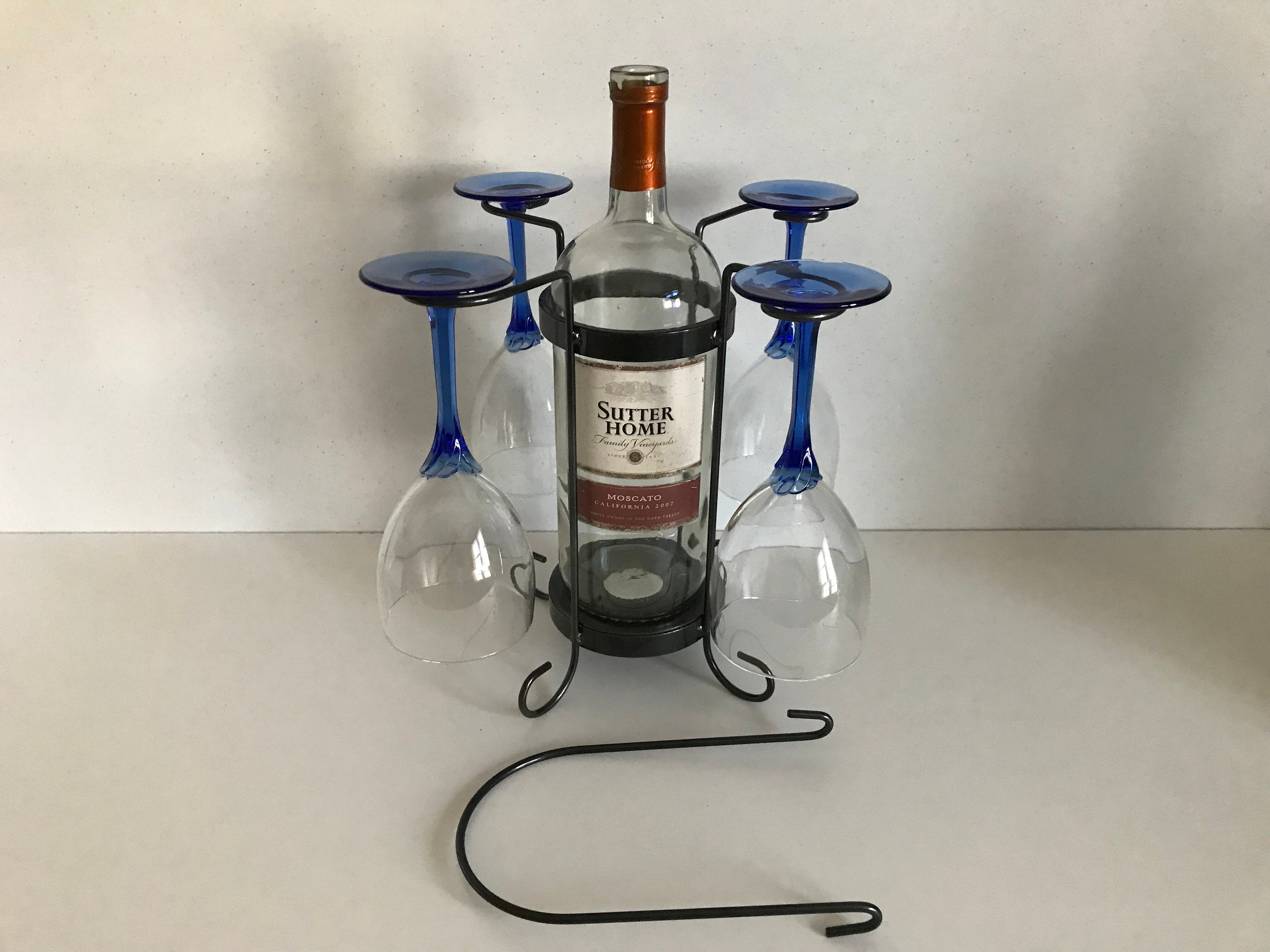 4Glass single bottle tabletop wine holder Etsy