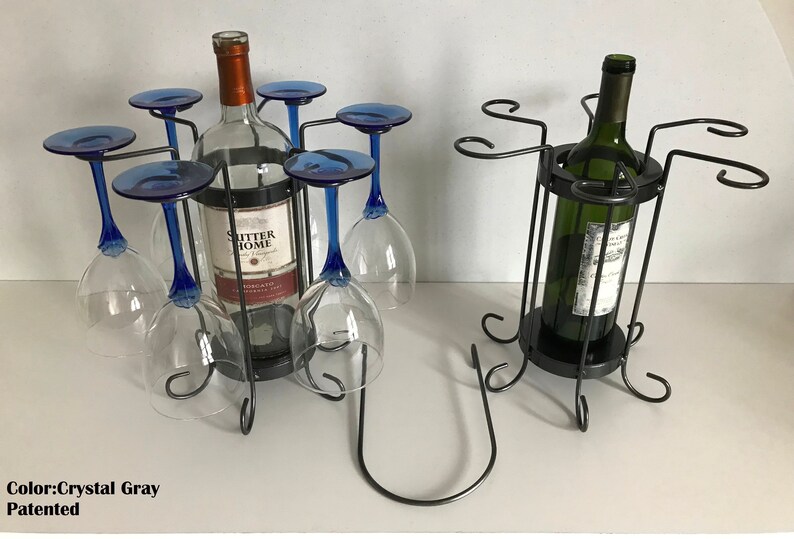 6-Glass tabletop wine holder image 1