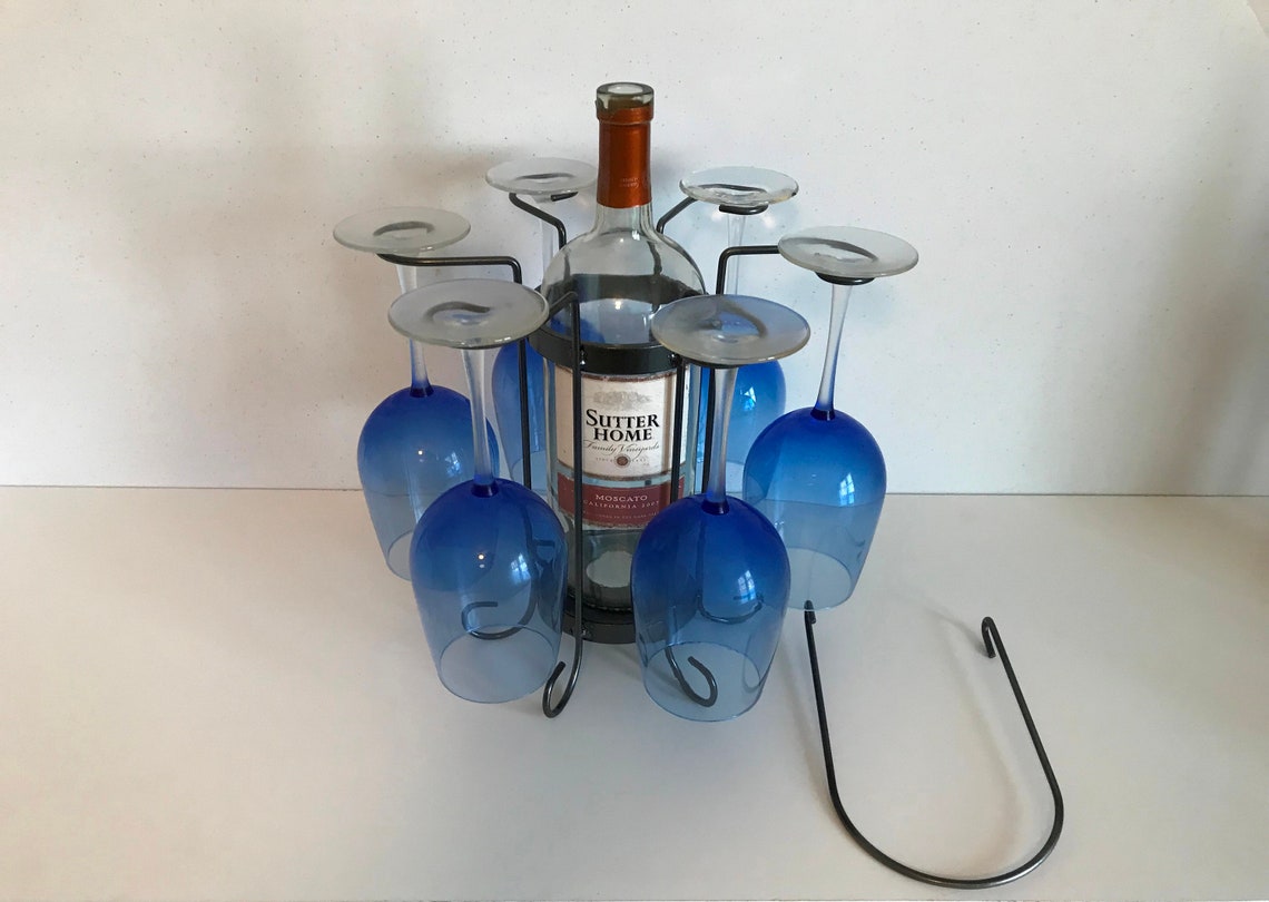 6glass Tabletop Wine Holder Etsy
