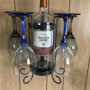 4or 6 Glass single bottle table top or wallmounted wine holder image 4