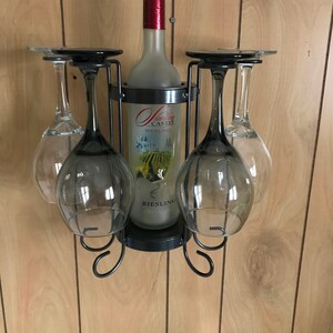 4or 6 Glass single bottle table top or wallmounted wine holder image 2