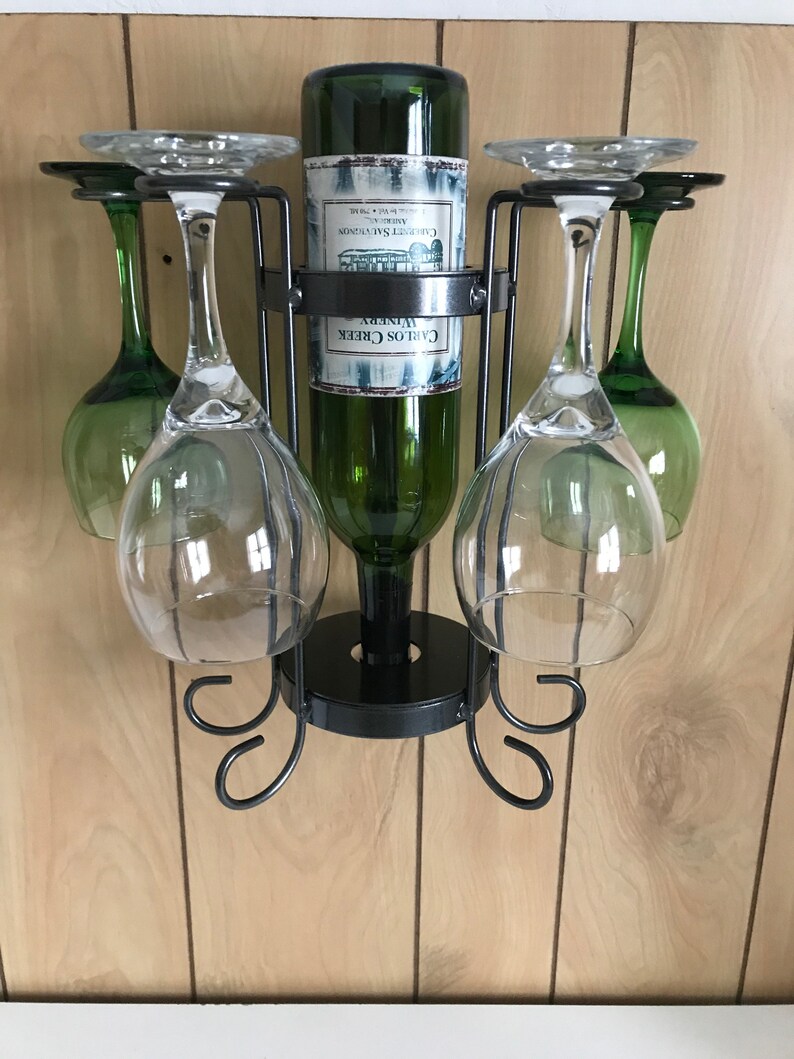 4or 6 Glass Single Bottle Table Top or Wallmounted Wine Holder Etsy