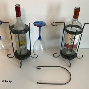 2-Glass single bottle tabletop wine holder
