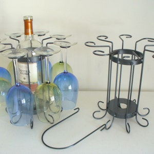 8-Glass Single Bottle Table Top Wine Holder