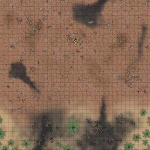 Desert Battle Aftermath Battle Map, D&D Battle Map, Dungeons and Dragons, DnD Battle Map, 5e, Roll20, Fantasy Grounds, VTT, Digital Maps