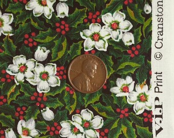 GENEROUS 1/4 yard Vintage V.I.P  Crantson Print Works fabric small scale print HOLLY