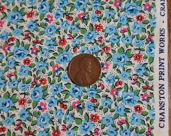 GENEROUS 1/4 yard VINTAGE CRANSTON Print Works fabric (10"x43")