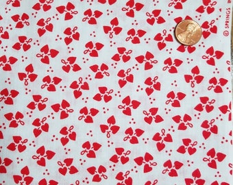 ADORABLE tiny hearts VINTAGE springs industries fabric 1/4 yard