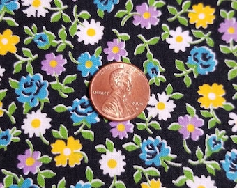 GORGEOUS & GENEROUS 1/4 yard TRUE vintage fabric tiny floral print