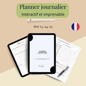 プランナー ジャーナリエ à Imprimer ou Remplir | PDF Interactif ミニマリスト |組織ジャーニー