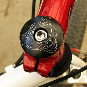 BUDDHA Chubby Fat Bike Headset Top Cap Black Custom Engraved