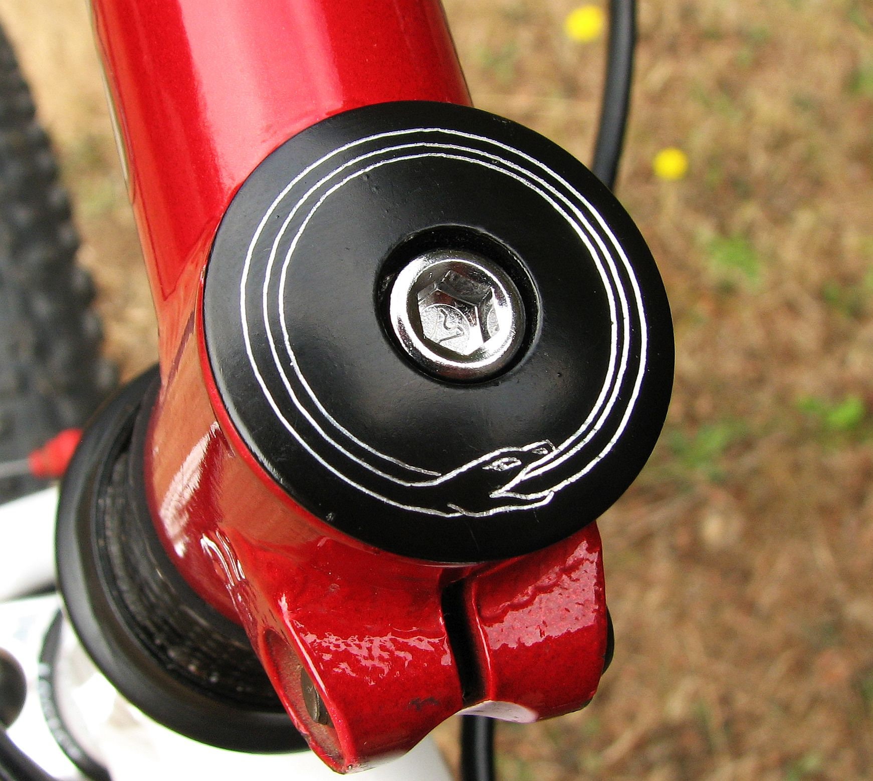 Personalised Date Bike Headset Cap For Cyclists