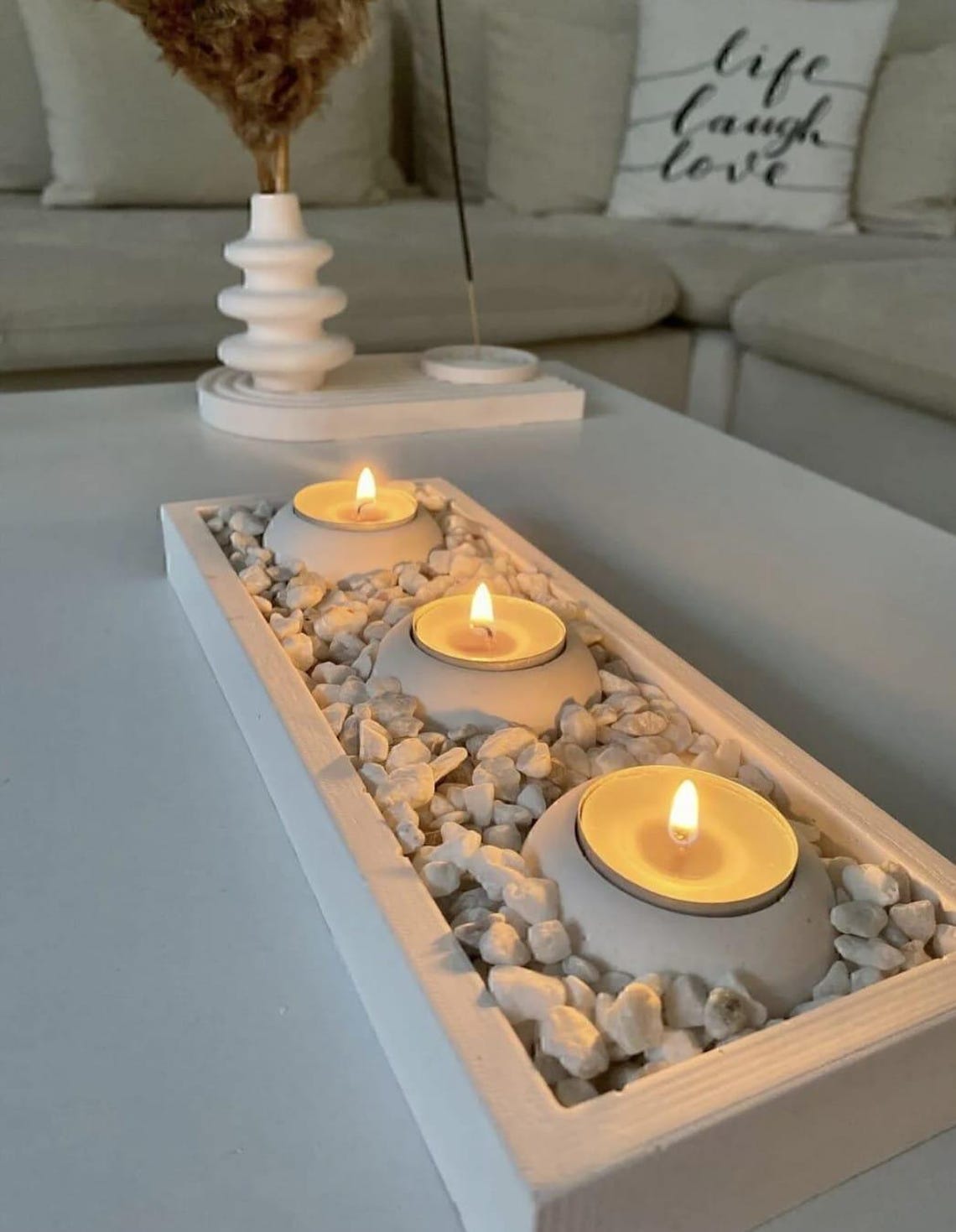 Natural Concrete Stella Candle Holder