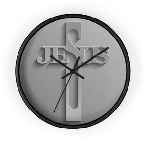 Religious Wall Clock, Christian Jesus Clock, Bible Verse Decor, Religious Gift, Religious Home Decor, Christian Wall Art, Religious Wall