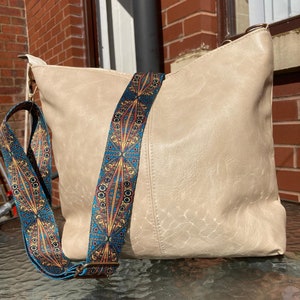 Weiße Leder Geldbörse, Leder Hobo Bag, Cross Body Ledertasche für Frauen, Handtasche aus weichem Leder