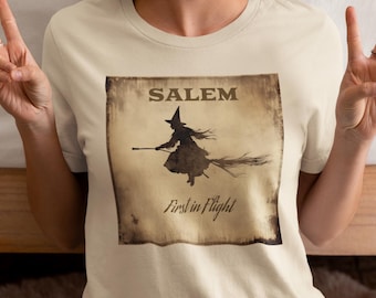 Salem Witch T-Shirt, Salem Witch shirt, Salem First in Flight Shirt, Salem Spooky Witch, Spooky, Halloween lover, Witch Lover, Witch shirt