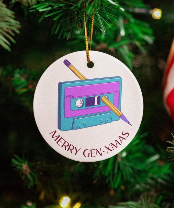 面白いジェネレーションXのクリスマスカセットテープ巻き戻しギフト