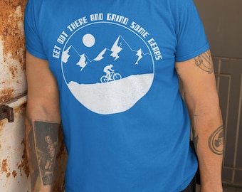Mountain Biking Adventure Tee, Shirt for Outdoor Lovers, Gifts for Cyclists, Adventure Apparel, Eco-Friendly T-Shirt, Bicycling T-shirt