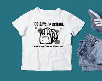 100 Tage Schule Kinder T-Shirt, sarkastisches Back to School Shirt