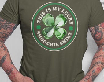 Lucky Smoochie Shirt T-shirt | Shamrock Clover St. Patrick's Day Tee