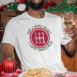Have a Merry Revmas & Happy Smooth Gear TShirt - Funny Holiday Tee, Christmas Gift, Unisex Tee, Gear Shift Theme, Casual Wear, Festive Shirt