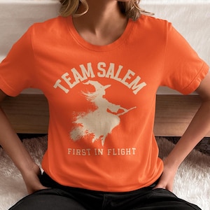 Witchy Team Salem Tee, Halloween Witch Shirt, Spooky Season Apparel, Witchy Vibes, Perfect for Fall Celebrations, Salem Mass T-shirt