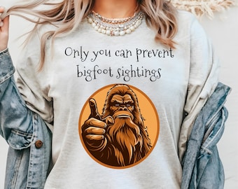 Alleen jij kunt Bigfoot-waarnemingen voorkomen, Bigfoot-shirt, Bigfoot-T-shirt, Sasquatch-shirt, Sasquatch grappig shirt, Grappige Bigfoot Sasquatch, Squatch