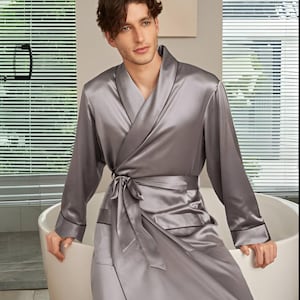 Herren Robe, Leichte Herren Robe, Herren Roben, Herren Bademantel, Herren Seiden Robe, Herren Party, Herren Luxus Robe