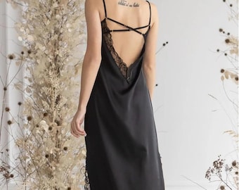Camisón de mujer - camisón de lujo - camisón con encaje