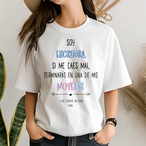 Camiseta Soy escritora/ novelist shirt/writing books shirt/funny writer t-shirt imagen 1