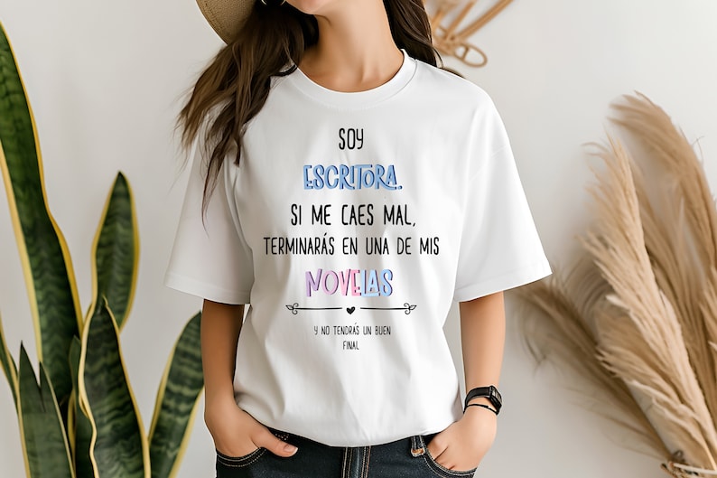 Camiseta Soy escritora/ novelist shirt/writing books shirt/funny writer t-shirt imagen 1