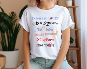 Camiseta Clichés Romance/ Spicy Book reader /romantasy reader Romance Reader  Romantasy Bibliófilo addicted to reading bookish shirt