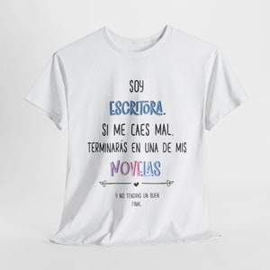Camiseta Soy escritora/ novelist shirt/writing books shirt/funny writer t-shirt imagen 2
