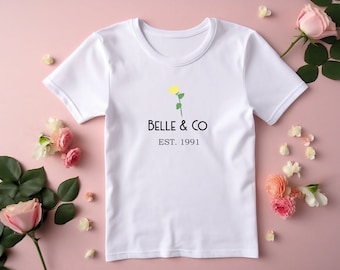 Camiseta Belle , La Bella y la Bestia , Belle T-Shirt, Disney Princess Shirt, Gifts for her, Disney Woman Tee Beauty and the Beast