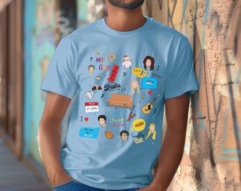 Camiseta inspirada Friends serie tv, camiseta de amigos rachel camiseta top unisex amigos programa de televisión ropa