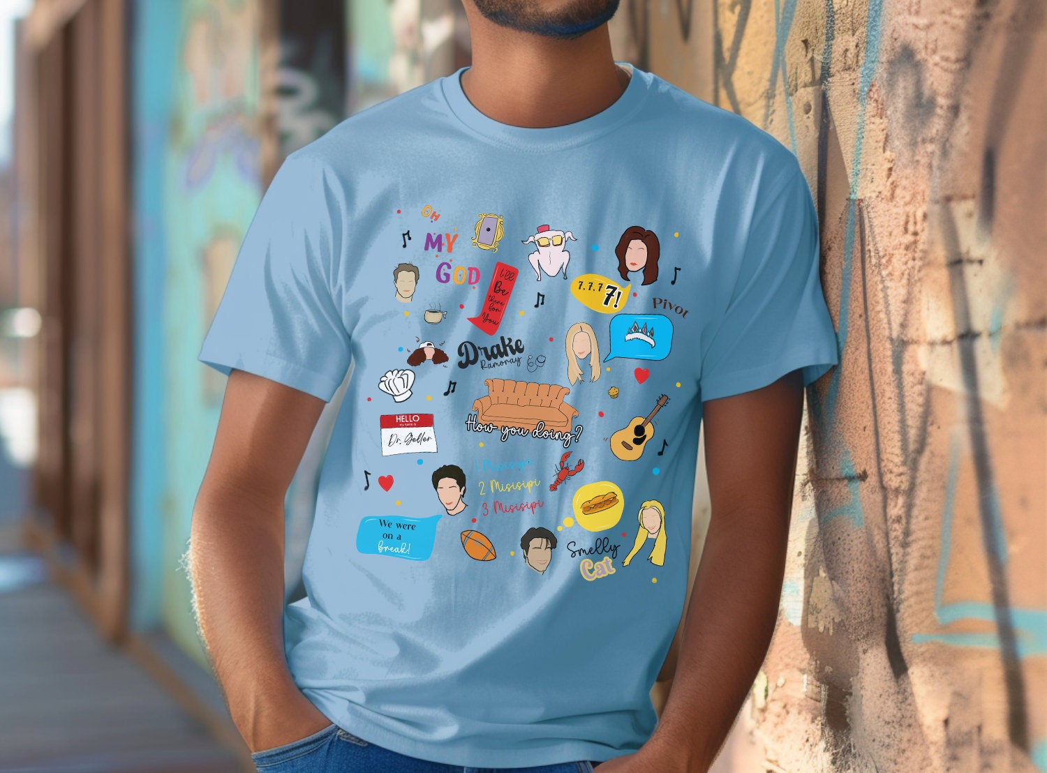 Camiseta del programa de television friends Etsy Espana